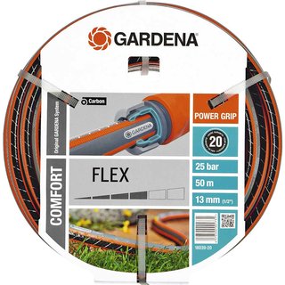 Gardena Comfort FLEX Hose Pipe 1/2" / 12.5mm 50m Grey & Orange