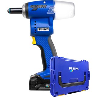 Gesipa Birdie 18v Cordless Brushless Riveter Tool 1 x 2ah Li-ion Battery Charger Case