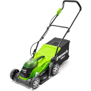 Greenworks G40LM35 40v Cordless Rotary Lawnmower 350mm 2 x 2ah Li-ion Battery Charger