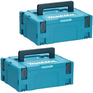 Makita 2 Piece 821550-0 Type 2 MakPac Connector Stackable Power Tool Case Kit