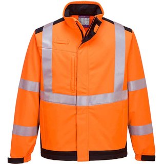 Modaflame Multi Norm Arc Flame and Heat Resistant Softshell Jacket Orange / Navy S