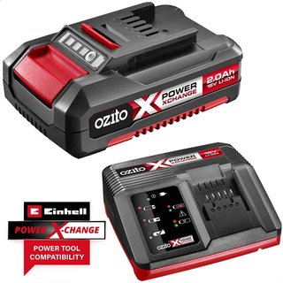 Ozito Genuine PXC 18v Cordless Li-ion Battery 2ah and Fast Charger 2ah
