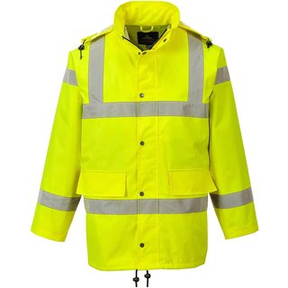 Oxford Weave 300D Class 3 Breathable Hi Vis Jacket Yellow S