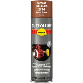 Rust Oleum Hard Hat Metal Spray Paint Signal Brown 500ml