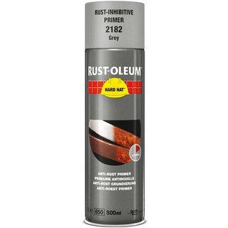 Rust Oleum Hard Hat Metal Primer Spray Paint Grey 500ml