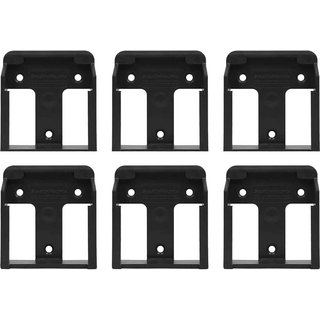 Stealth Mounts 6 Pack Battery Mounts for Makita 18V LXT Batteries Black