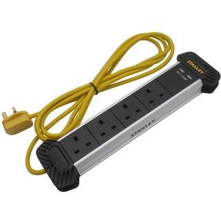 STANLEY® Electrical 4-Gang + 2 USB Powerboard with Cable Management 3m SXECFE2DHFE