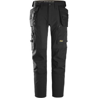 Snickers 6218 Allround Work Stretch Trousers Holster Pockets Black 35" 32"