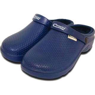 Town and Country Fleecy EVA Cloggies Garden Shoes Navy Blue Size 4