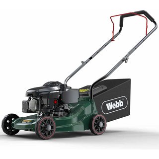 Webb Classic WER16DV130 Petrol Poly Deck Rotary Lawnmower 390mm FREE Safety Glasses, Gloves & Oil Worth £15
