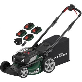 Webb X Series WEV20X2LM47SPB 40v Cordless Brushlesss Self Propelled Rotary Lawnmower 470mm 4 x 4ah Li-ion USB Charger