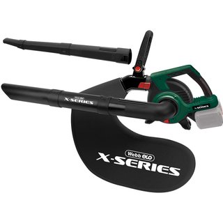 Webb X Series WEV20X2BV 40v Cordless Brushless Leaf Blower and Vaccum 2 x 4ah Li-ion USB Charger