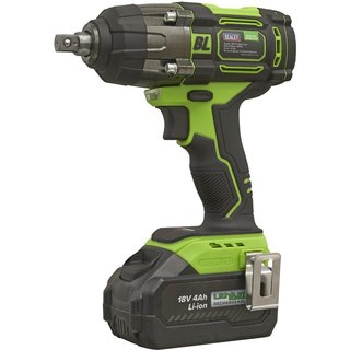 Sealey CP650LIHV 18v Cordless Brushless 1/2" Drive Impact Wrench 1 x 4ah Li-ion Battery Charger Case
