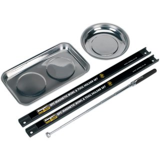Siegen 5 Piece Magnetic Tray, Rail and Pick Up Tool Set