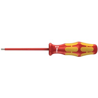 Wera Kraftform 160I VDE Insulated Parallel Slotted Screwdriver 3.5mm 100mm