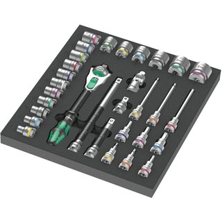 Wera 9722 Zyklop 31 Piece 1/2" Drive Socket Set in Foam Insert Tray 1/2"