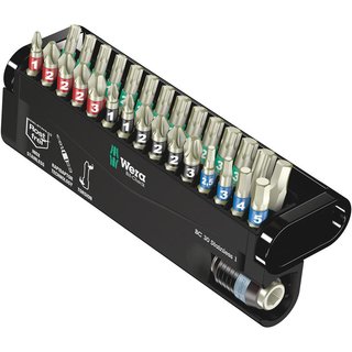 Wera 30 Piece Stainless Steel Torsion Screwdriver Bit Set