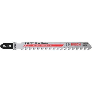 Bosch Powertool Accessories EXPERT Fibre Plaster T141HM Jigsaw Blade 100mm Pack of 3 2608900563