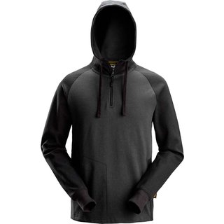 Snickers 2842 Half Zip Hoodie Grey / Black XS
