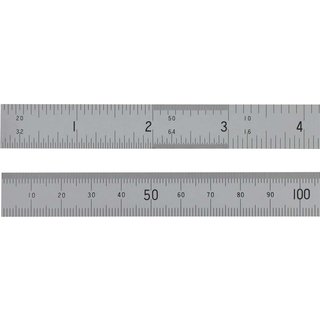 Fisher Satin Chrome Engineers Steel Rule 6" / 150mm