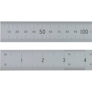 Fisher Satin Chrome Engineers Steel Rule 12" / 300mm