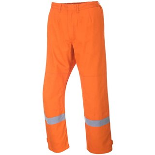 BizFlame Plus Mens Flame Resistant Trousers Orange 2XL 32"