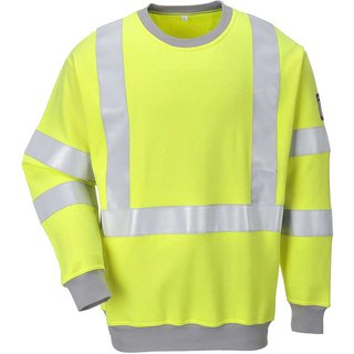 Modaflame Mens Flame Resistant Hi Vis Sweatshirt Yellow 3XL