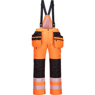 Oxford Weave 300D Class 2 PW3 Hi Vis Winter Trousers Orange / Black M 31"