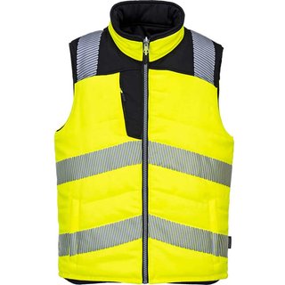 Portwest PW3 Reversible Hi Vis Bodywarmer Yellow / Black 2XL