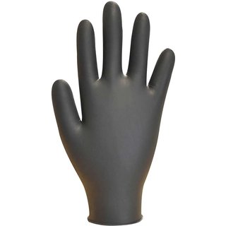 Polyco Black Nitrile Powder Free Disposable Gloves L Pack of 100