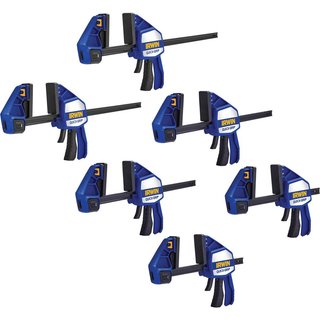 Quick-Grip 6 Piece Heavy Duty Xtreme One Handed Clamp Kit FREE 2 Piece Tape Measure Kit Worth £15