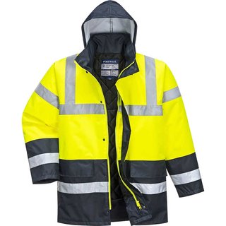 Oxford Weave 300D Class 3 Hi Vis Contrast Traffic Jacket Yellow 6XL