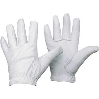 Kew Gardens Lined Leather Gardening Gloves Cream S Pack of 1