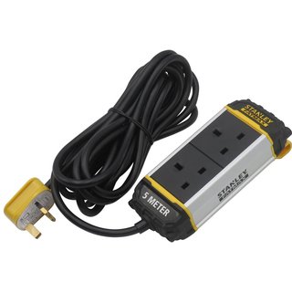 STANLEY® Electrical 2-Gang Powerboard with Belt-Clip 5m SXECFK0AHJE
