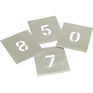 Stencils 8 Piece Zinc Number Stencil Set 2" 1/2"