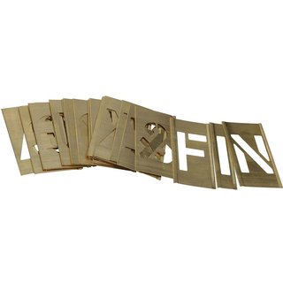 Stencils Set of Brass Interlocking Stencils - Figures 1in F1LB