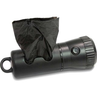 Town and Country Dog Walkers Torch and Doggy Bag Dispenser Black