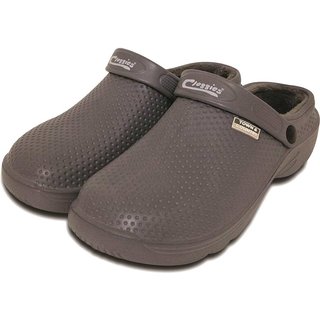 Town and Country Fleecy EVA Cloggies Garden Shoes Charcoal Size 4