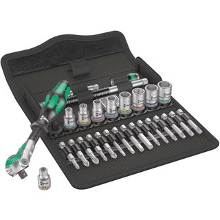 Wera Zyklop 28 Piece 1/4" Drive Socket and Bit Set Imperial 1/2"