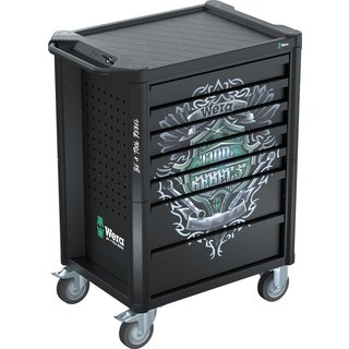 Wera Tool Rebel 7 Drawer Roller Cabinet and Hand Tool Kit Black