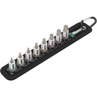 Wera 8740 AHF 8 Piece 1/4 Drive Zyklop In Hex Hold Function Socket Set 1/4"