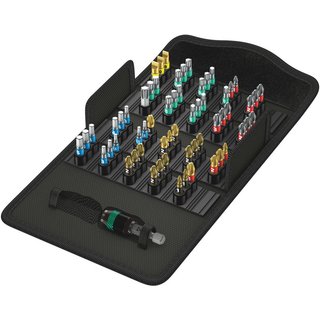 Wera 61 Piece Bit-Safe BiTorsion Torsion Screwdriver Bit and Holder Set