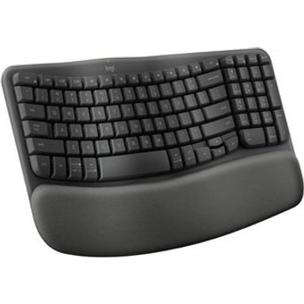 Teclado sem fio Logitech ERGO K860 com Layout Dividido, Suporte para Descanso de Pulso, Conexão Bluetooth e USB, Windows e Mac - 920-009169