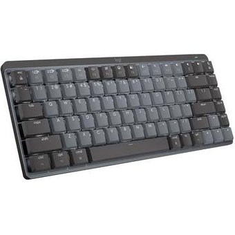 Teclado Mecânico Sem Fio Logitech MX Mechanical Mini, Iluminação, Switch Tactile Quiet, Bluetooth, USB, Preto - 920-010783