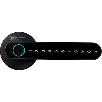 Fechadura Digital KABUM! smart Slim, Preta, Biometria, Controle via app, Senha numérica - KSFD100PT
