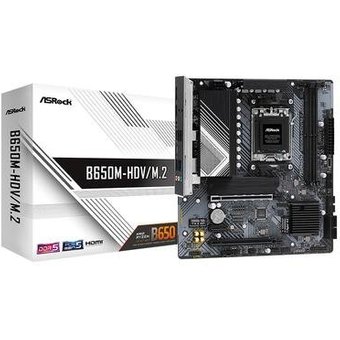 Placa-Mãe ASRock B650M-HDV/M.2, AMD B650, mATX, DDR5, Preto - 90-MXBLA*