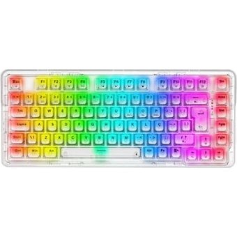 Teclado Sem Fio Mecânico Gamer Redragon ELF Pro, RGB, USB e Bluetooth, ABNT2, Cristalino Transparente - K649CT-RGB-PRO PT