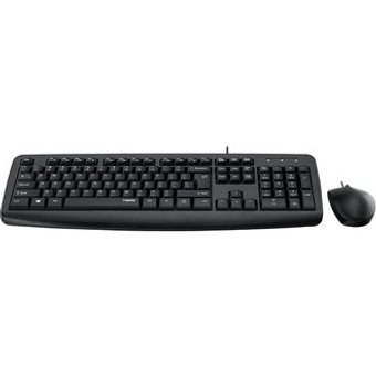 Kit Teclado e Mouse Rapoo NX1600 104 Teclas, Descanso de Pulso, Óptico, 1600 DPI, USB, Preto - NX1600