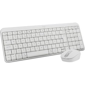 Kit Teclado e Mouse Sem Fio Logitech MK250 Compacto, Mouse Ambidestro, Bluetooth, ABNT2, Compatível PC e Mac, Branco - 920-013517