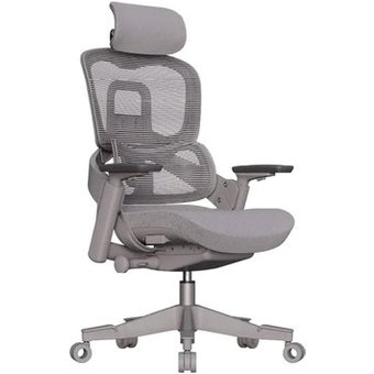 Cadeira Office Elements Calira, Até 110kg, Reclinável, Malha, Cinza - 72120